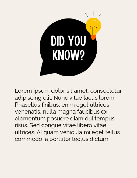 did you know Flyer (US Letter) template