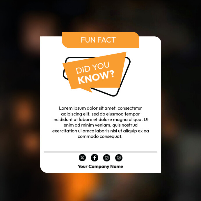 Did You Know Instagram Post template