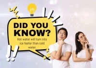 Did You Know Fact Postcard template