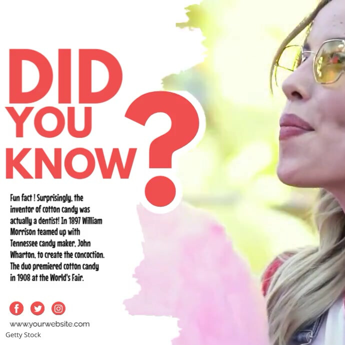 Plantilla de Did You Know Fun Facts PosterMyWall