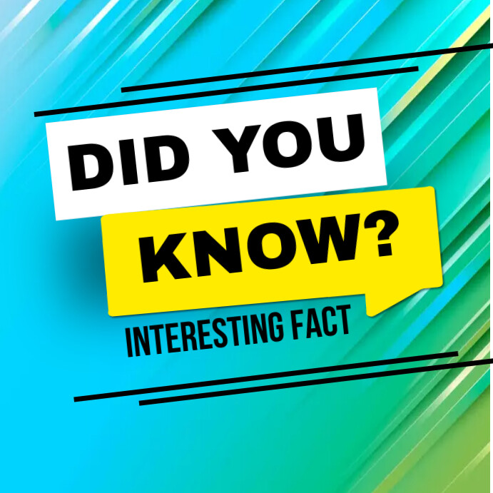 Fun Fact Layput Did you know interesting facts design Templat | PosterMyWall