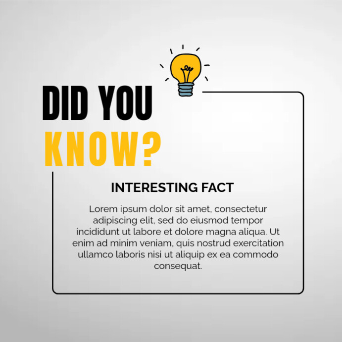 Did you know template Publicación de Instagram