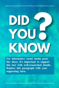 Did You Know Video Ads Poster template