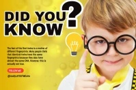 Did You Know Yellow Theme Poster template