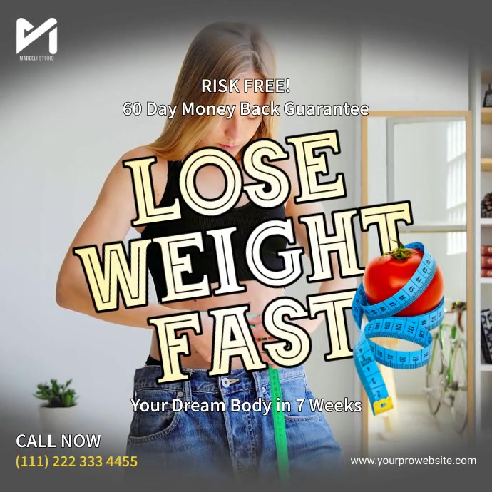 Diet Lose Weight Video Ad Template PosterMyWall