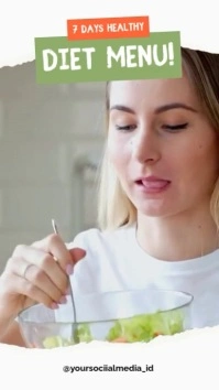diet menu template Tiktok Video