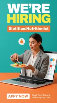 Dietitian Hiring Template Digital Display (9:16)
