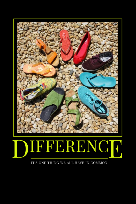 Difference Template | PosterMyWall