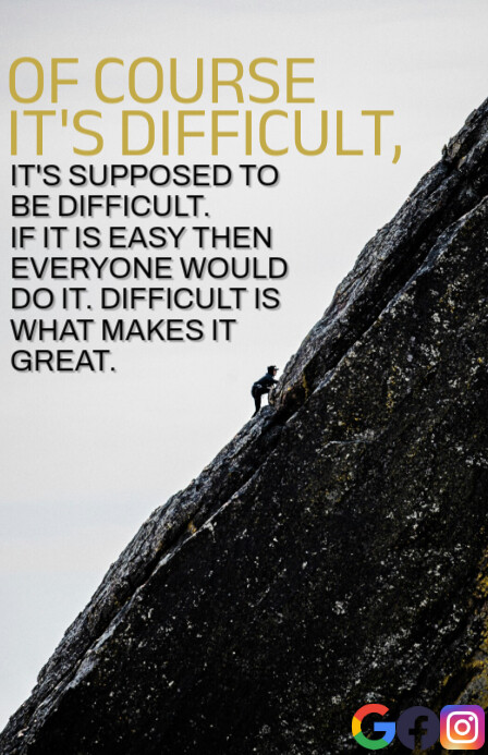 DIFFICULT AND GREAT QUOTE TEMPLATE 小报