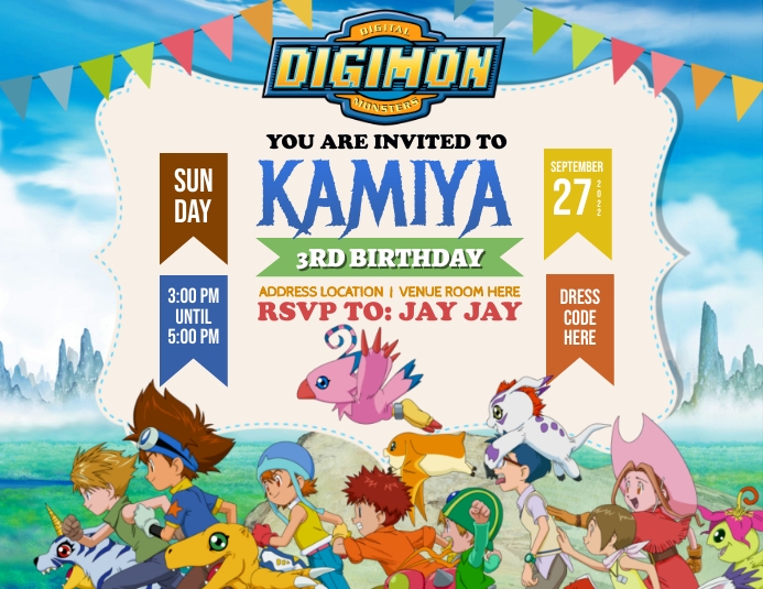 Digimon Template | PosterMyWall