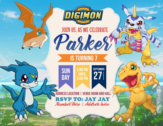 Digimon Template | PosterMyWall