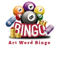 Digital Ball Art Word Bingo  Logo template