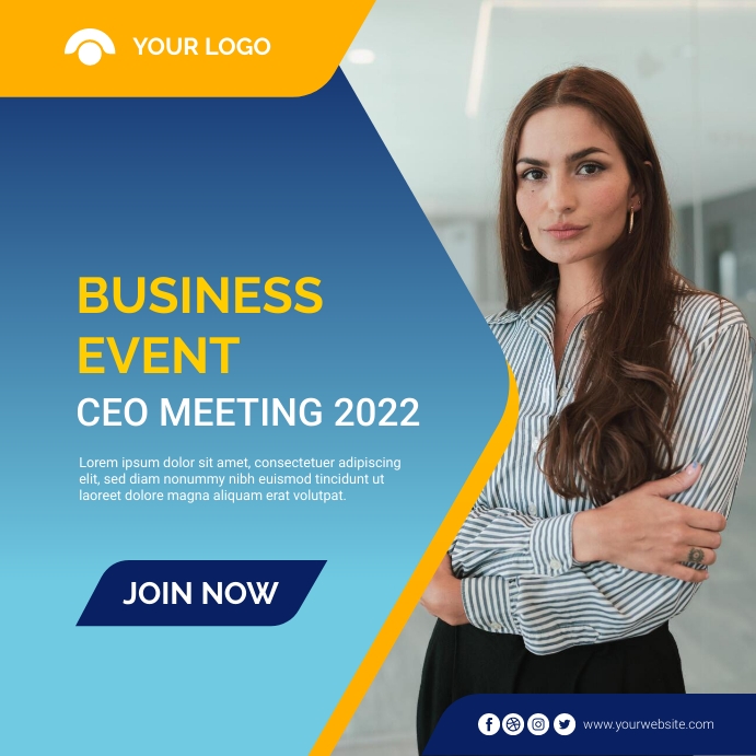 Digital Business Event Social Media Post Template | PosterMyWall