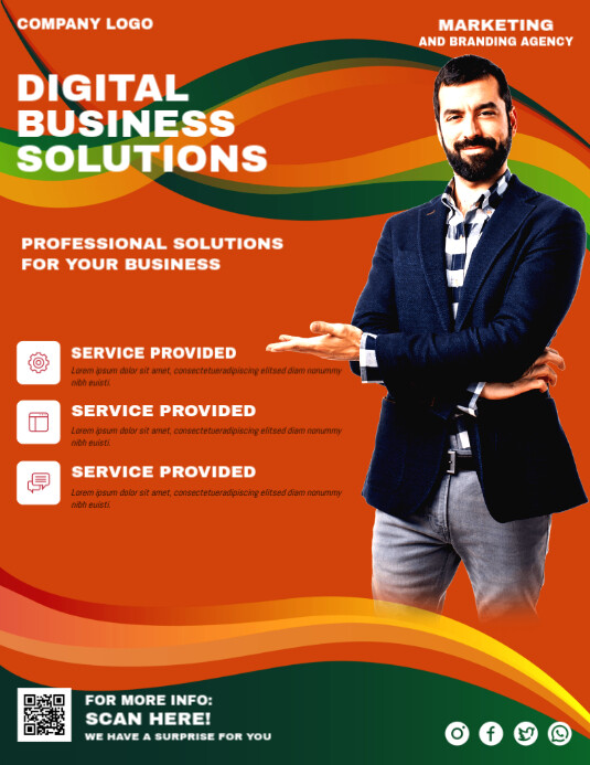 Digital Business  Flyer Pamflet (VSA Brief) template