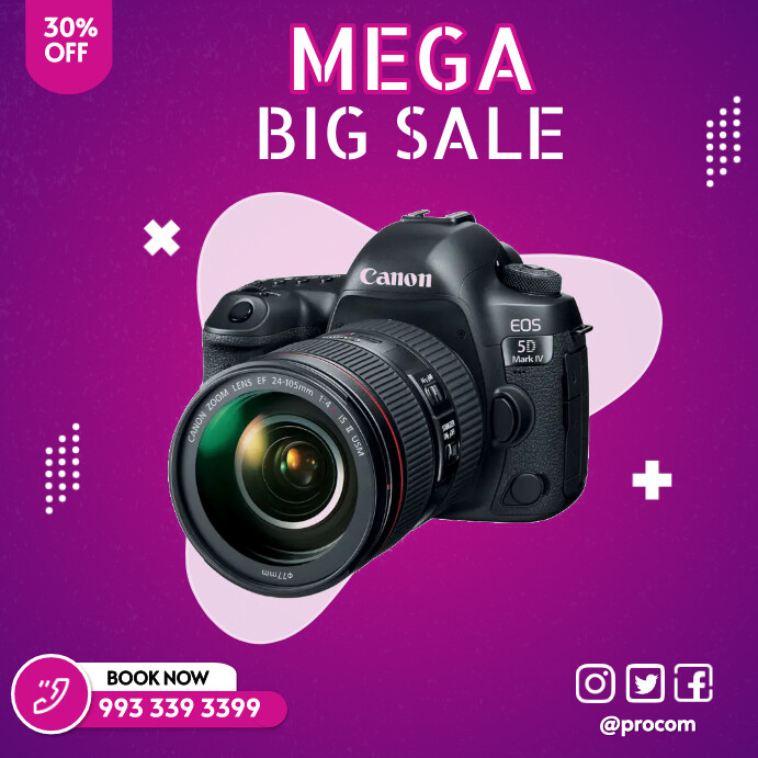 Copy of Digital camera social media poster design | PosterMyWall