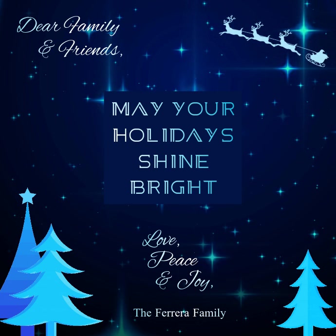 Digital Christmas Card Template PosterMyWall