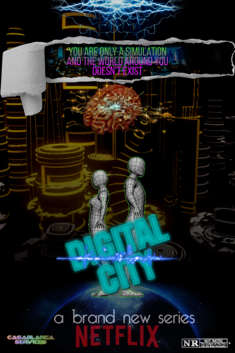 Digital City Poster template