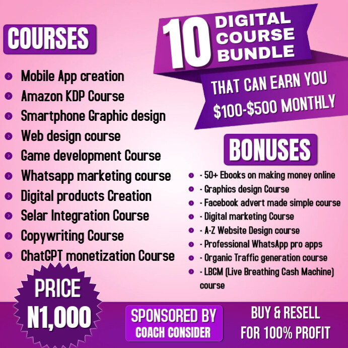 Digital Course Design Template | PosterMyWall