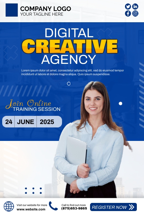 Digital Creative Agency Template | PosterMyWall