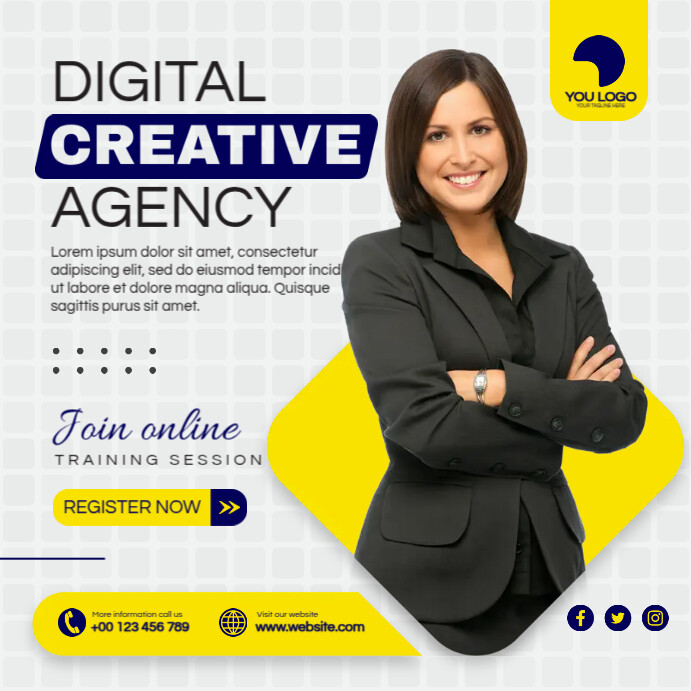 Digital Creative Agency Template | PosterMyWall