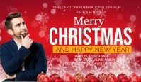 Digital display christmas party social media Tag template
