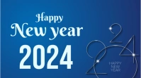Digital display happy new year template