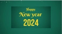 Digital display happy new year template