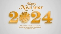 Digital display happy new year template