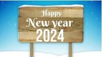Digital display happy new year template