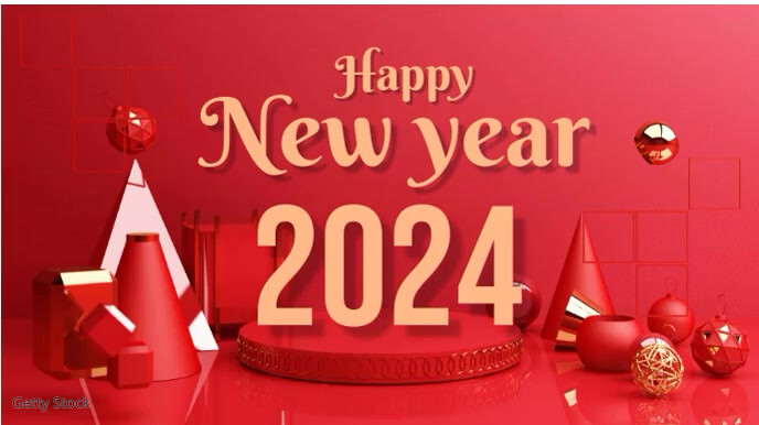 Digital display happy new year template