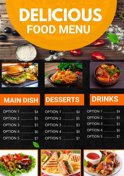 Digital display menu board template | PosterMyWall