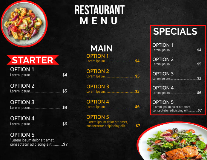 Digital display menu board template | PosterMyWall