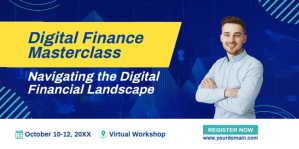 Blue Digital Finance Workshop Eventbrite-banner Template