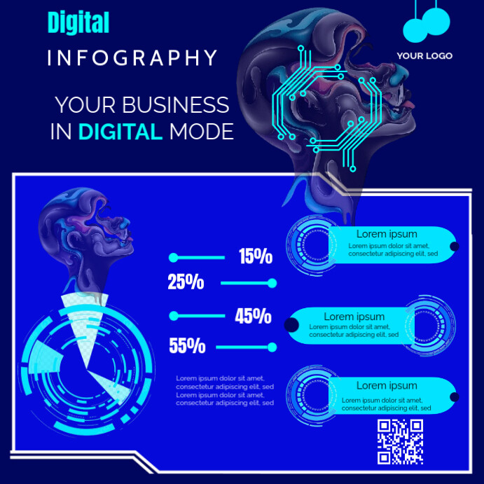 Modèle digital infography flyer design | PosterMyWall