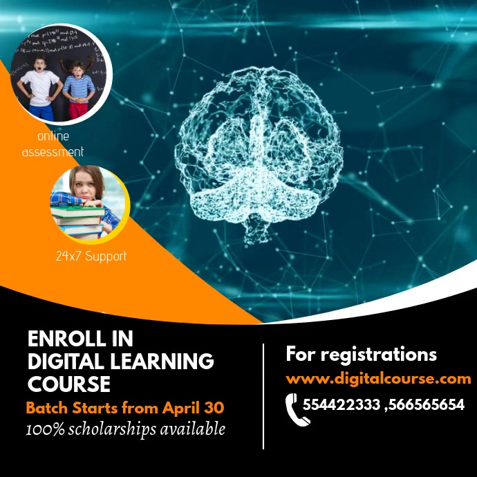 Digital Learning Course Video Ad Template | PosterMyWall