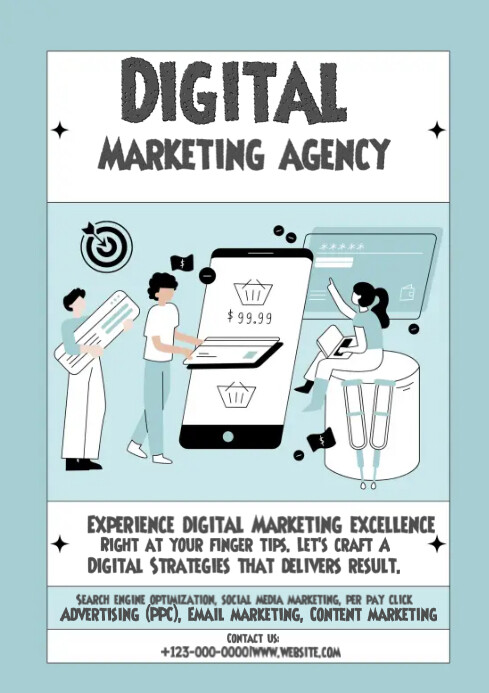 Advertisement Digital Sample Digital marketing Advert Template | PosterMyWall
