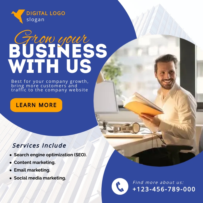 digital marketing advertisement design post Template | PosterMyWall