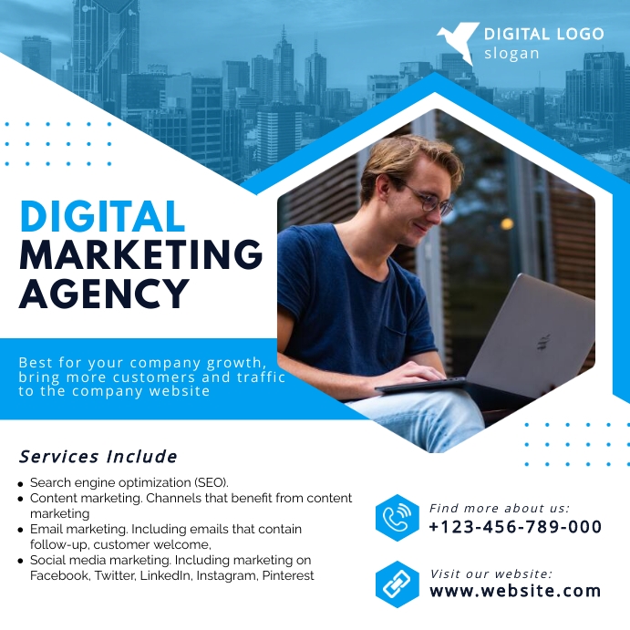 Digital Advertisement Layout Design Copy of digital marketing advertisement design | PosterMyWall