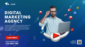 Blå Digital Marketing Agency Twitter Post Template