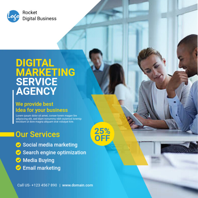 Digital Marketing Agency Ad Publicação no Instagram template