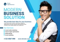 Digital Marketing Agency Ad Postcard template