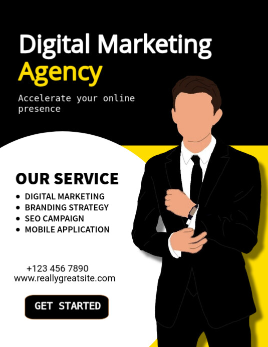 Best Add Flyer Digital marketing agency ad Flyer. Template | PosterMyWall