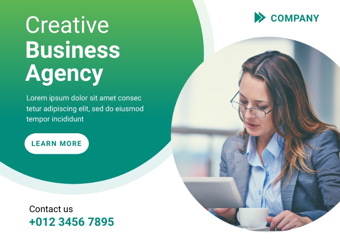 Digital Marketing Agency Ad Template Poskaart