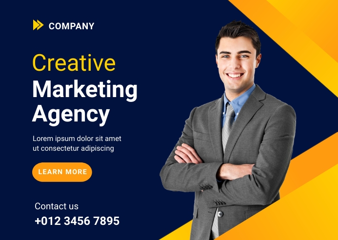 Digital Marketing Agency Ad Template Postcard