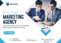 Digital Marketing Agency Banner Postcard template