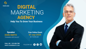 Blå Digital Marketing Agency Blog Header Blog Header Template