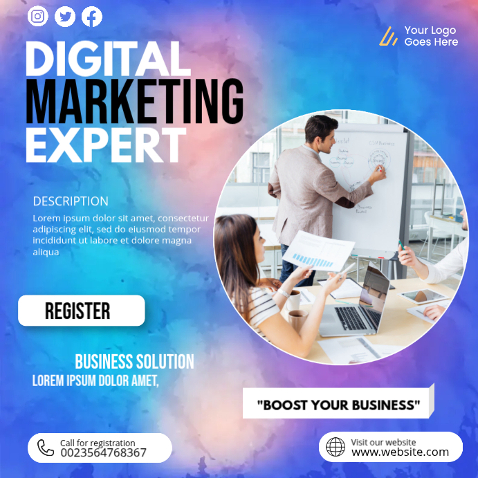 Digital Marketing Agency Template | PosterMyWall