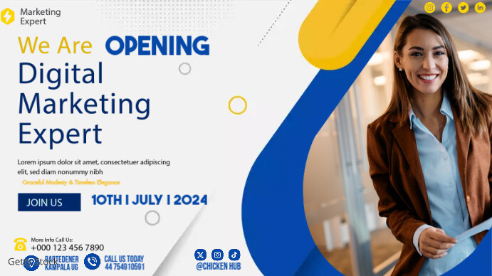 digital marketing agency Ekran reklamowy (16:9) template