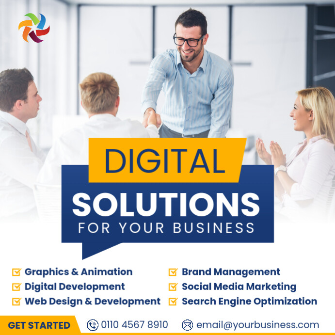 Digital marketing agency flyer Post Instagram template