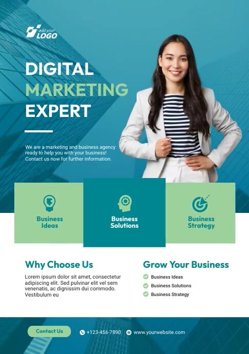 Digital Marketing Agency Flyer Template A4